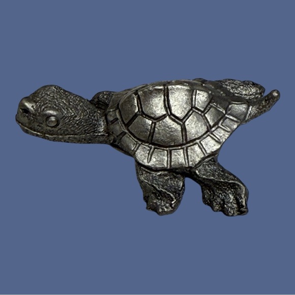 Spoontiques Other - Vintage Spoontiques Tiny Pewter Turtle Figurine Miniature